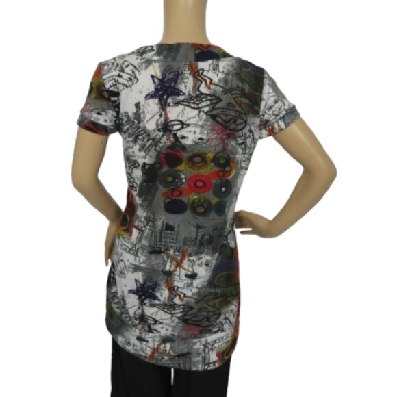 Papillon Modern Graffiti Art Tunic Top - Picture 6 of 7